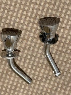 Chrome Wall-Mount Shower Head Set of 2