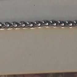 Brand New Silver Enamel Soccer Chain Bracelet