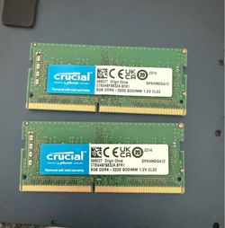 Crucial 16 GB 8x2 DDR4 3200mhz Ram