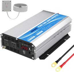 24 Volt 2000 Watt Pure Sine Wave Power Inverter 24V DC to 120V AC  #5482G R8X2