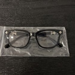 black chrome heart glasses
