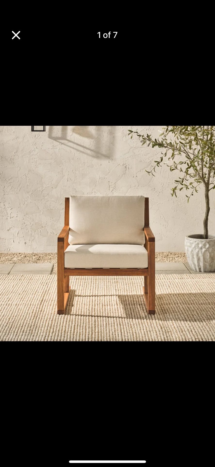 Prenton Modern Solid Wood Outdoor Club Chair