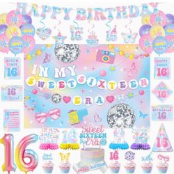 NEW "In My Sweet Sixteen Era" 16th Birthday MEGA Decor Set!  🪩💖