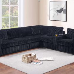 Black Sofa Sectional 