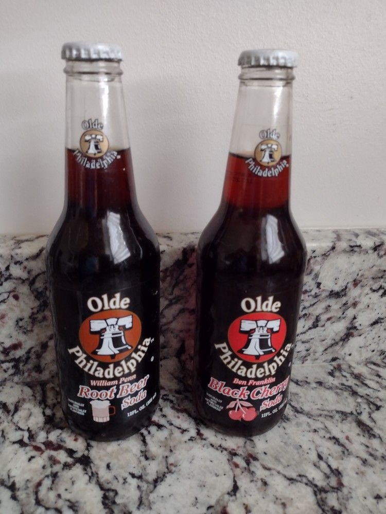 olde Philadelphia ben Franklin black cherry soda, And A Root Beer