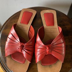 Cole Haan red leather flats. Size 8. 