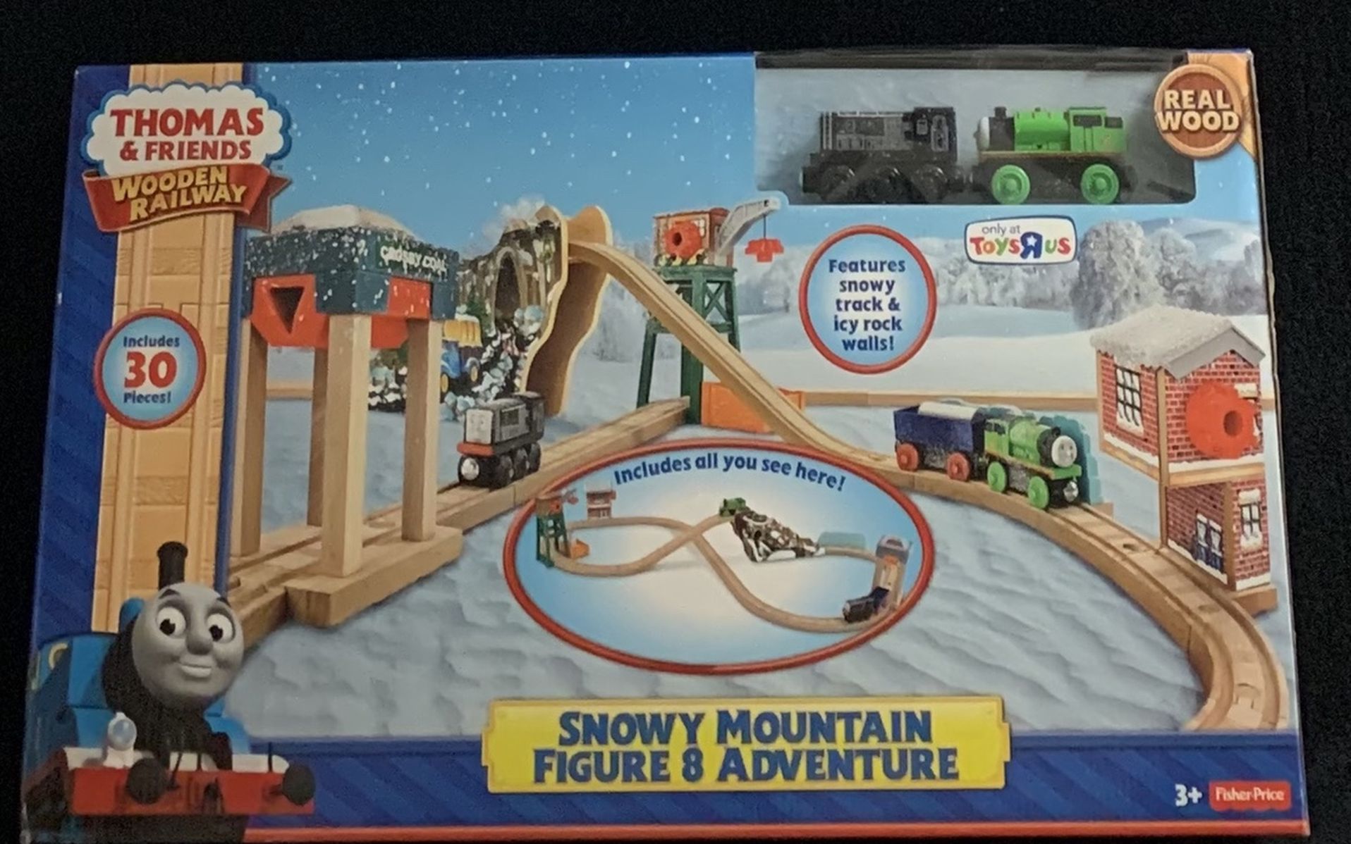 THOMAS & FRIENDS SNOWY MOUNTAIN FIGURE 8 ADVENTURE WOODEN RAILWAY TRU VHTF