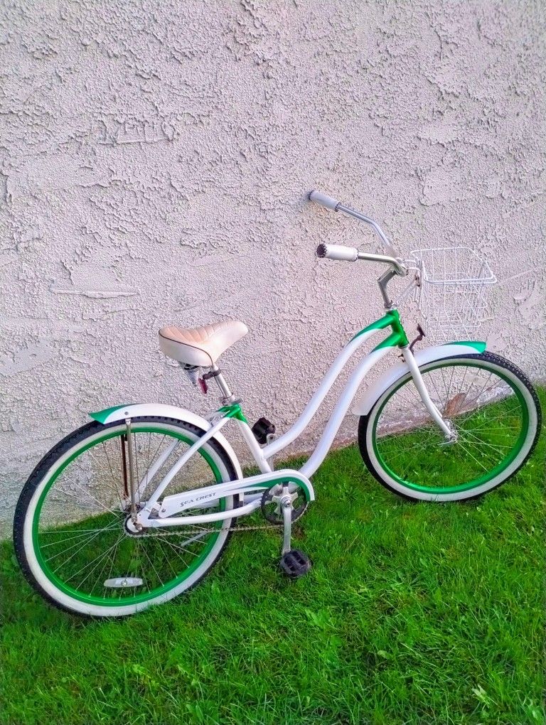 Classic Phat Sea Crest 26" Beach Cruiser Bike Bicicleta Basket