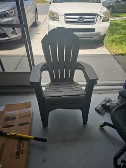 Plastic Adirondack chairs