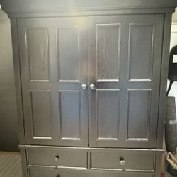 Black Crate And Barrel Armoire