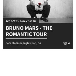 2 Bruno Mars Tickets 10/3