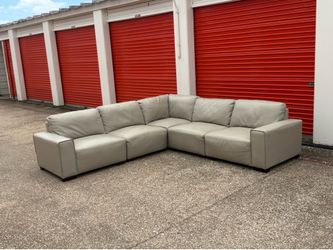 Leather sectional sofa