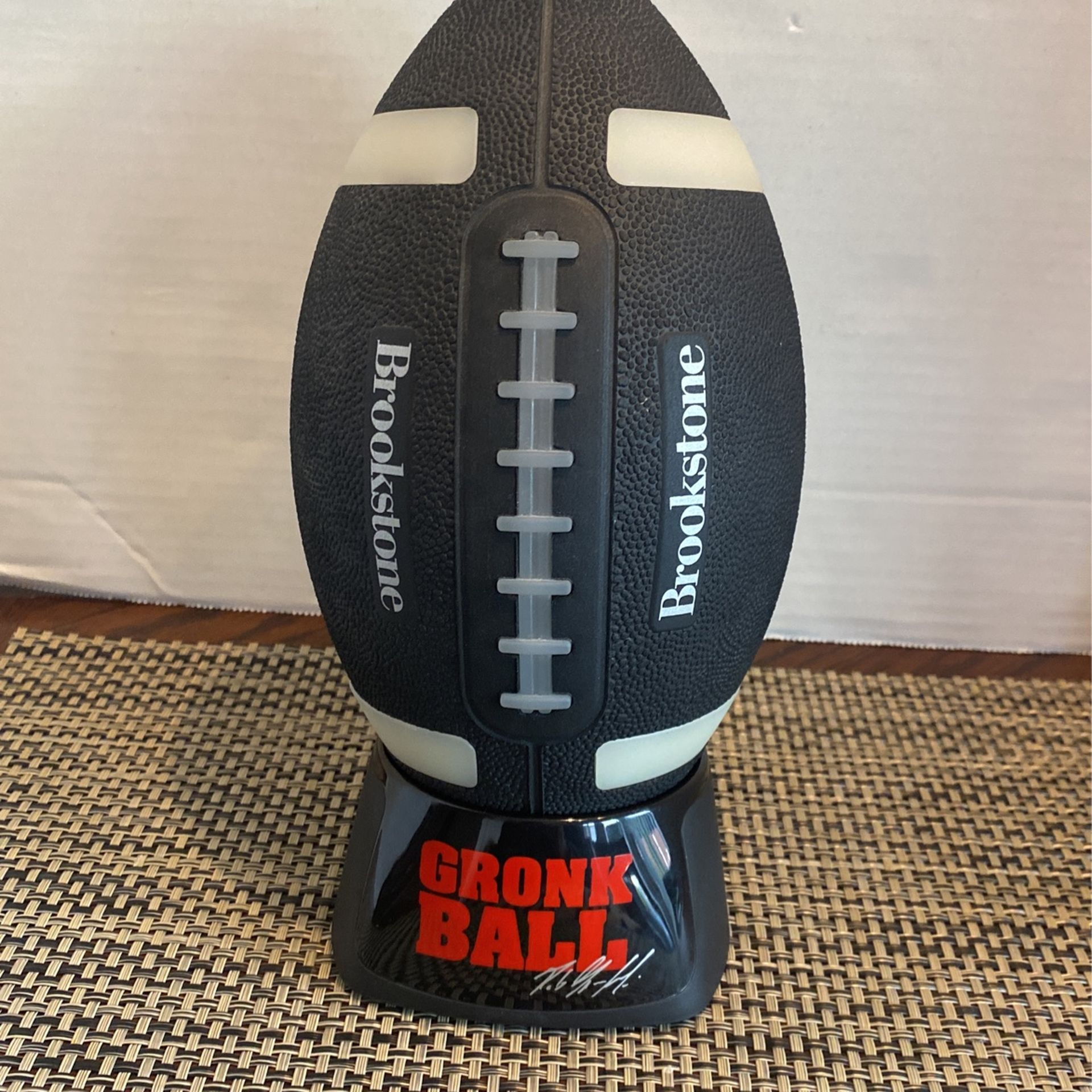 Brookstone Gronk Ball wireless Bluetooth speaker. 