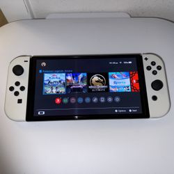 OLED Nintendo Switch With Game And Accessories 