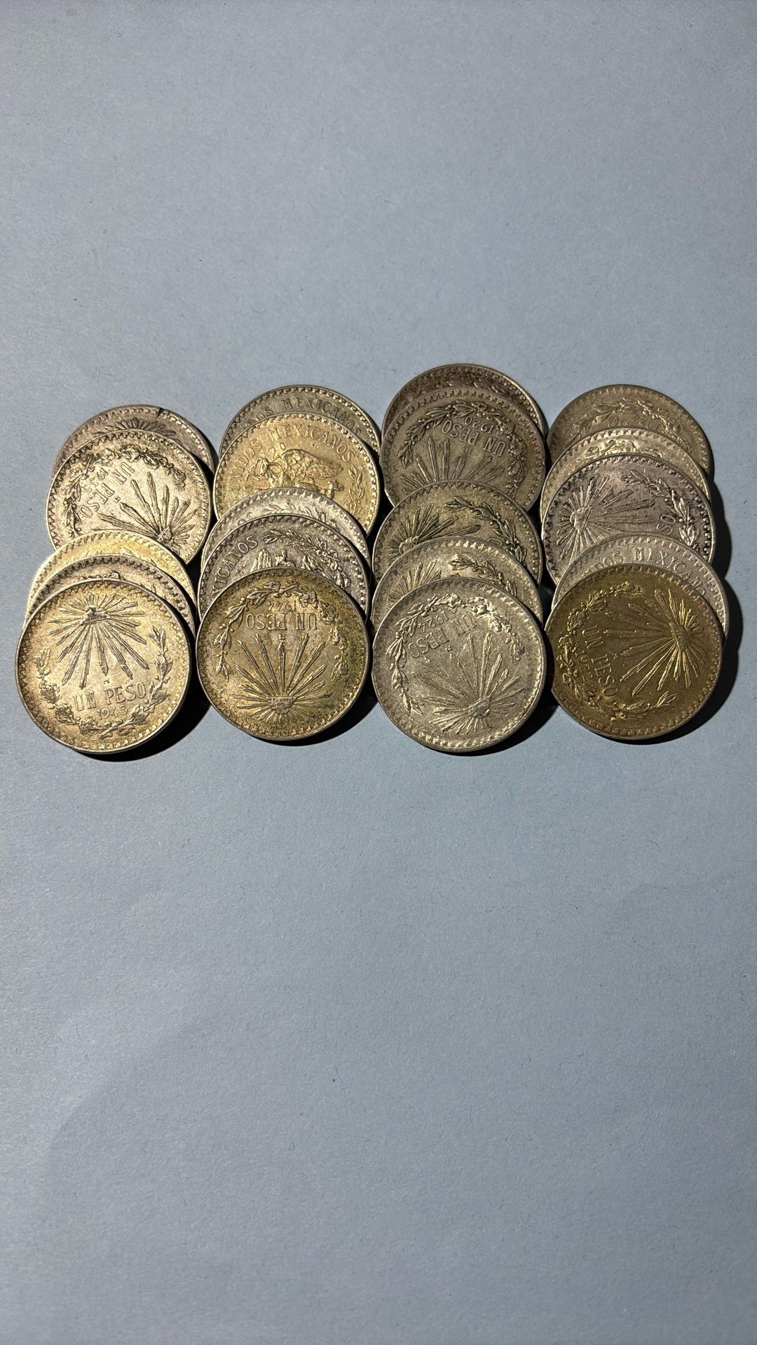 Mexican Silver Coins. 20 pcs.