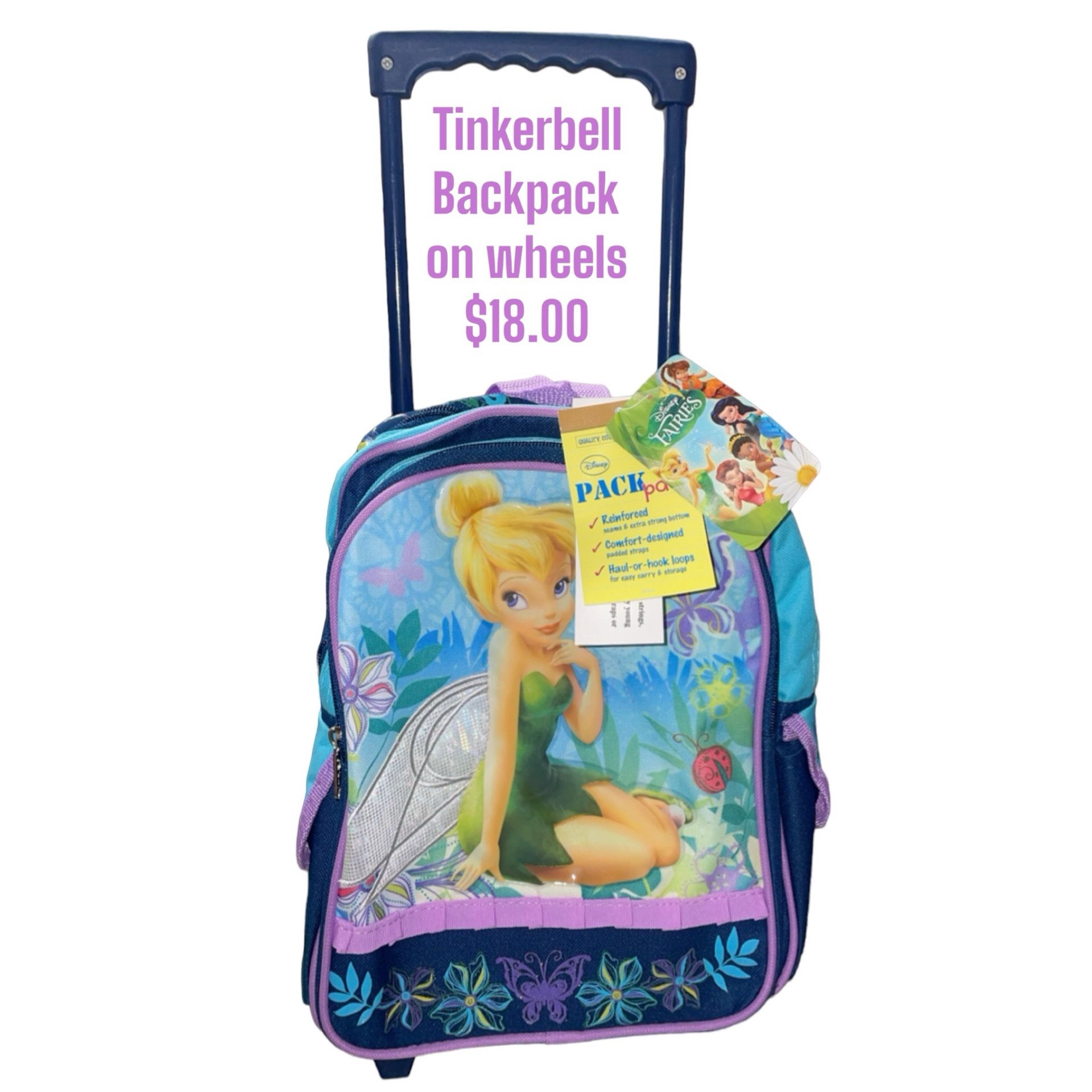 Tinkerbell Backpack on wheels 