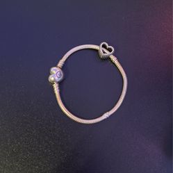 Pandora Bracelet With Heart Charm