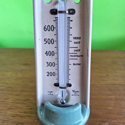 VINTAGE ENAMEL TAYLOR OVEN THERMOMETER 