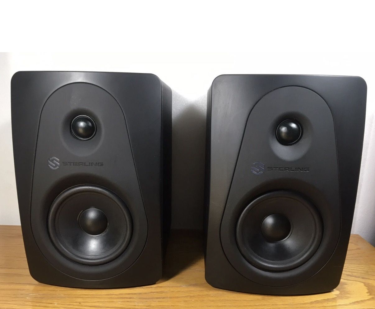 Sterling Mx5 Pair Studio Monitor Speakers Bi-Amplified 5” Speakers
