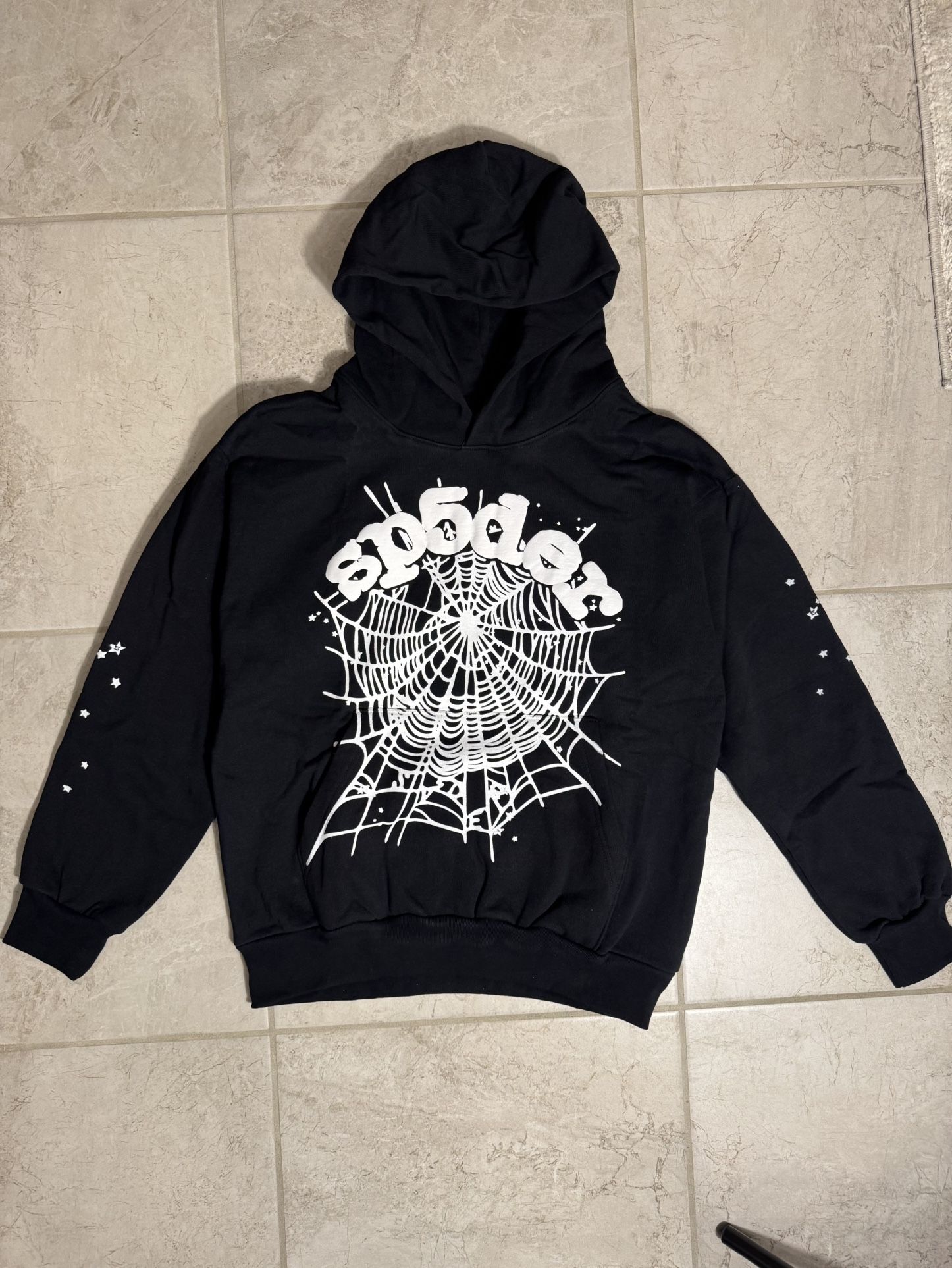 Sp5der OG Web Hoodie Black