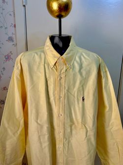 Ralph Lauren Yarmouth Oxford Long Sleeve Button Down Shirt Size 17-33