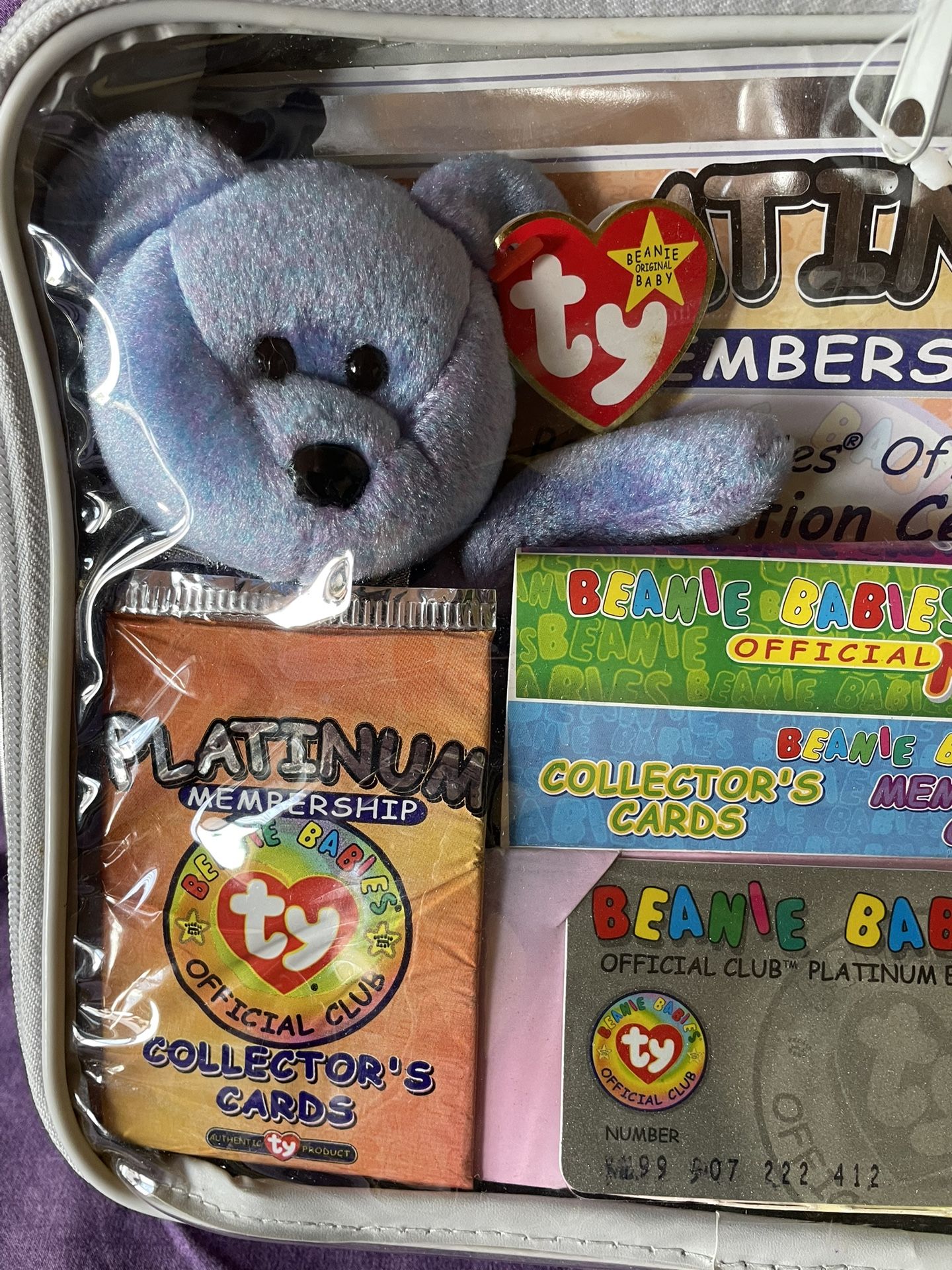 TY Rare 1999 Beanie Baby Platinum Edition. Original.