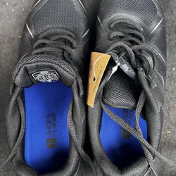 Shoes For Crews Black Sneakers with Blue Insole