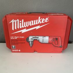 New Milwaukee 7 Amp Corded 1/2 in. Corded Right-Angle Drill Kit with Hard Case