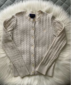Polo Ralph Lauren girls' cable-knit Cardigan size S/7