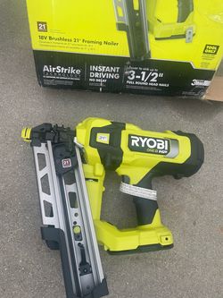 RYOBI ONE+ HP 18V Brushless Cordless AirStrike 21° Framing Nailer (Tool Only)