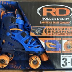 Roller Derby Adjustable Sizing (3-6) 4-wheel Skates 