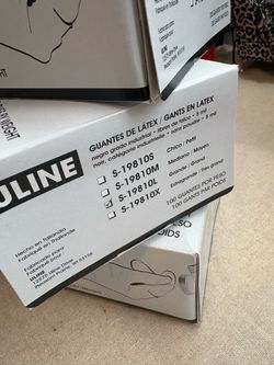 Uline Black Latex Gloves 100-Count