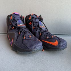🔥 Nike LeBron 12 “Data” – Size 10.5 – Black/Orange