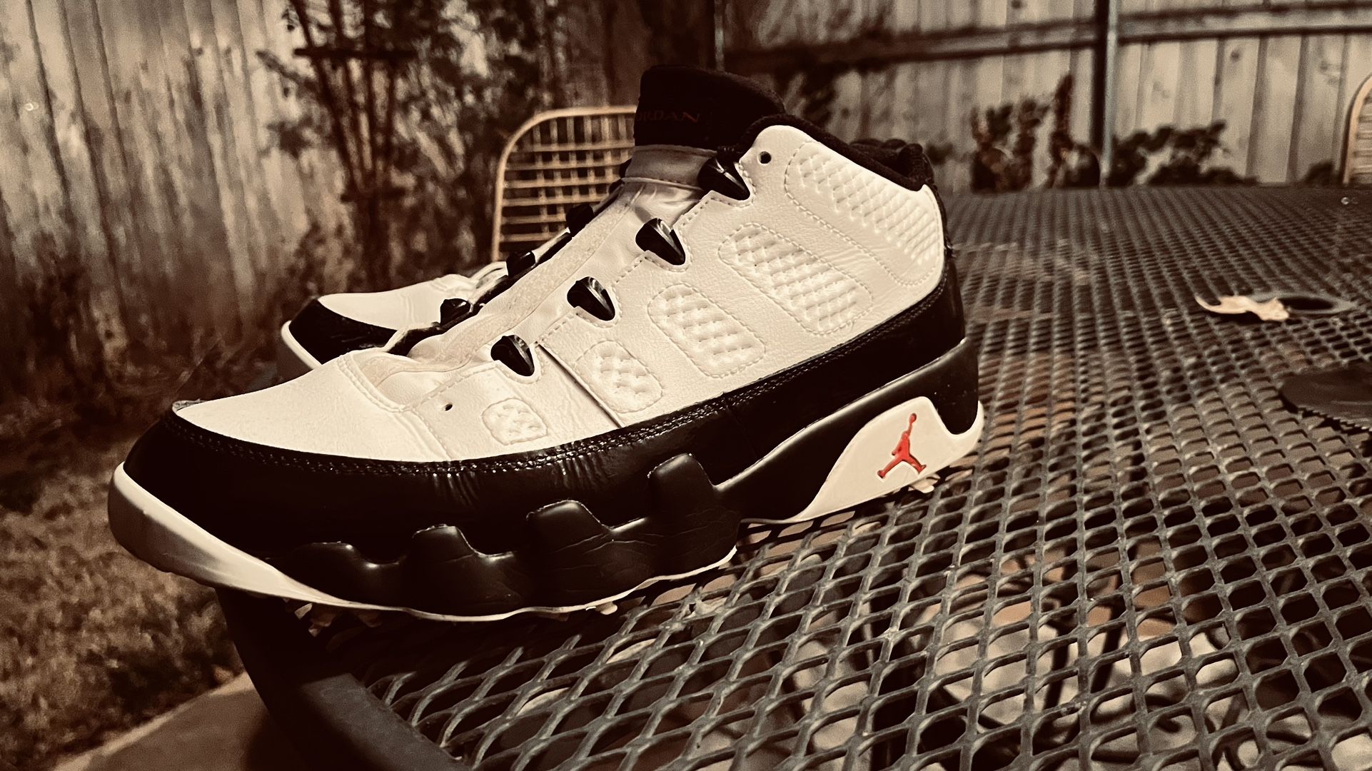 Jordan 9 G 23 Official Michael Jordan Golfing Shoes. Black White Red color way.