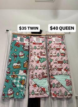 Hello Kitty Quilted Double Sided Blankets TWIN & QUEEN