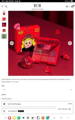 Kimchi Chic Jewel Collection Eyeshadow Palette Ruby