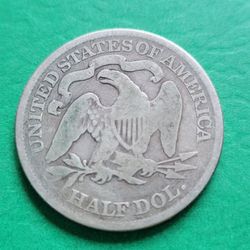 1876 Seated Liberty Half Dollar Silver Coin
