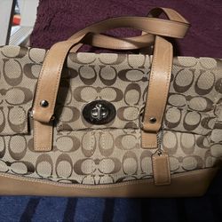 Vintage Coach Hamptons Signature Satchel