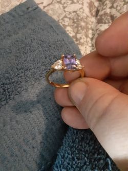 Purple stoned ring