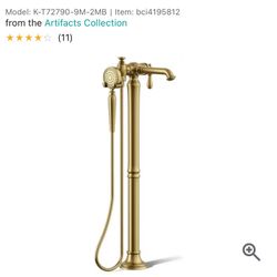 Kohler (Artifacts Collection) Vibrant brass Tub Filler