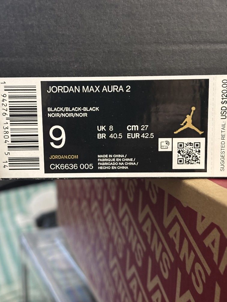 Blacked Out Jordan Max Aura 2 (9s)