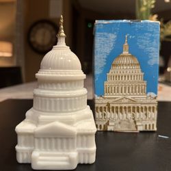 Avon Collectible Milk Glass -Capitol Building 