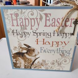 Barely USED EASTER WOOD SIGN