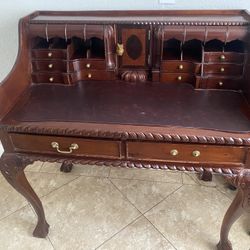 Mahogany Secretary Desk Vintage 