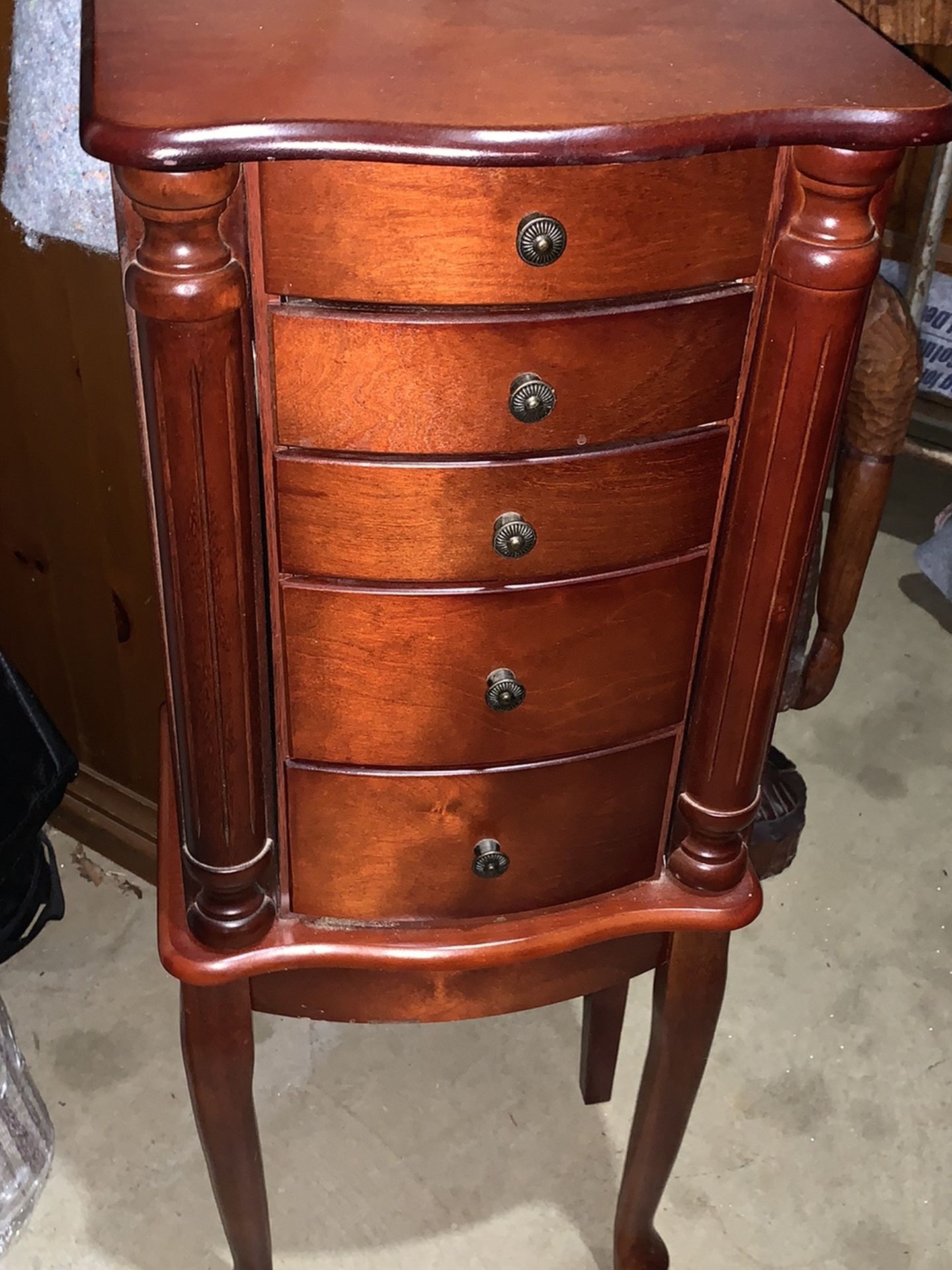 Gorgeous vintage Cherry jewelry Cabinet