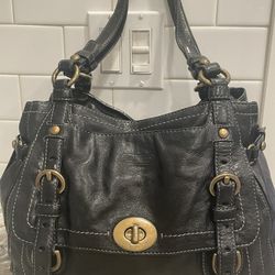 Coach Vintage Hobo Leather Black Bag