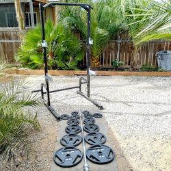 Olympic Weights 255lbs Squat Rack Barbell 