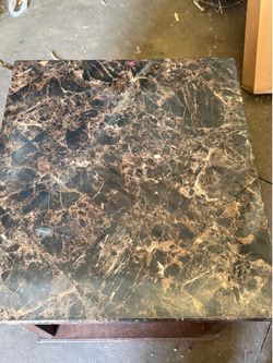 Dark marble and table