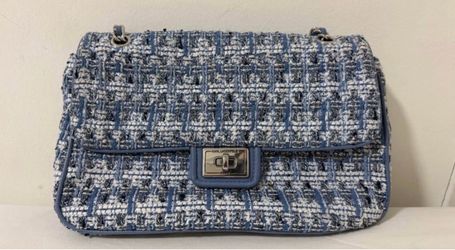 Karl Lagerfeld Paris Tweed Flap Shoulder Bag