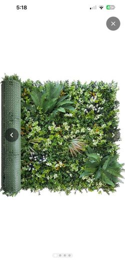 40x120 in (33.5 Sqft) Artificial Boxwood Greenery Grass Wall Roll UV-Anti Faux Grass Backdrop, Privacy Fence Screen, Indoor Outdoor Greenery Wall, Gar